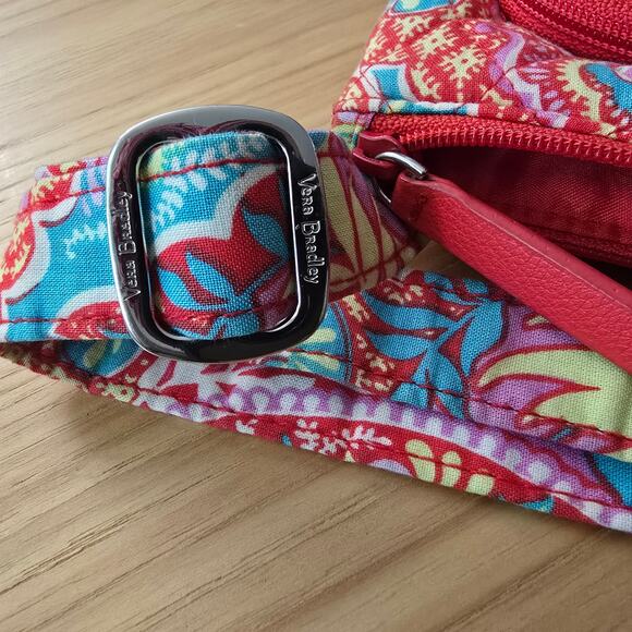 Vera Bradley Crossbody Paisley in Paradise Quilted Pink Bag Adjustable Purse - Picture 10 of 12